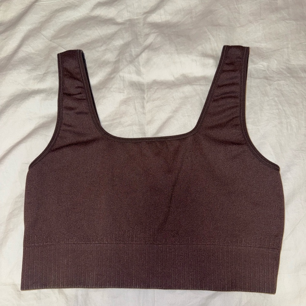 purple sports bra